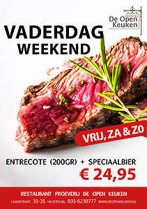 vaderdag actie restaurant de open keuken