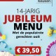 14-jarig jubileum menu proeverij de open keuken