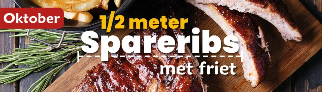Halve meter spare ribs restaurant de open keuken hilversum